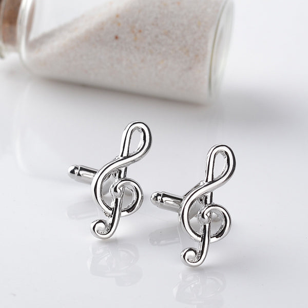G Clef Shape Cuff Links
