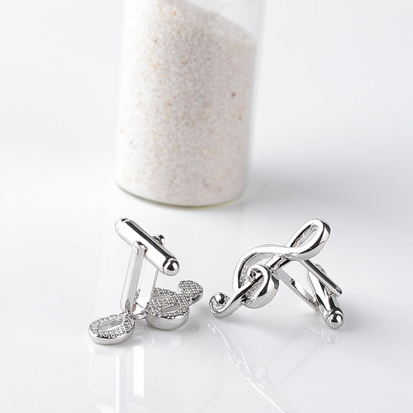 G Clef Shape Cuff Links