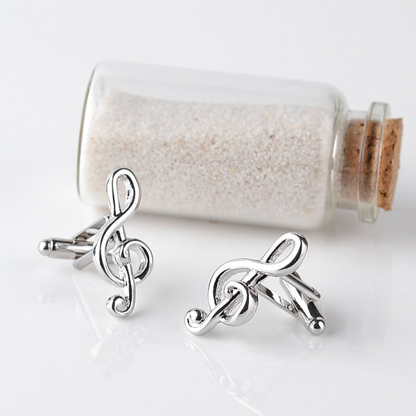 G Clef Shape Cuff Links