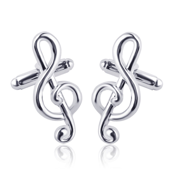 G Clef Shape Cuff Links
