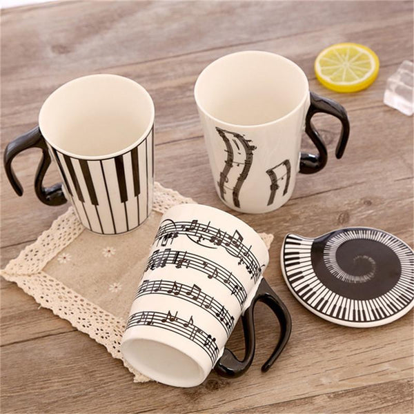 Music Notes and Piano Keys Mug