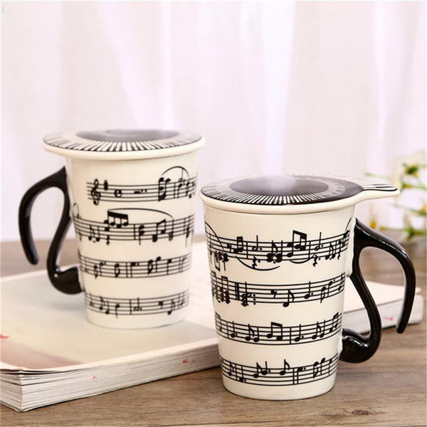 Music Notes and Piano Keys Mug