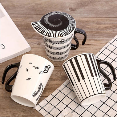 Music Notes and Piano Keys Mug