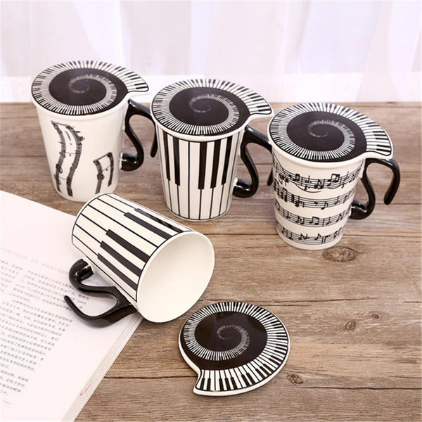 Music Notes and Piano Keys Mug