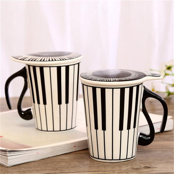 Music Notes and Piano Keys Mug