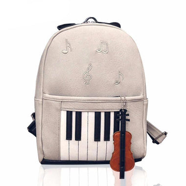 Cute Piano Musical Print Backpack