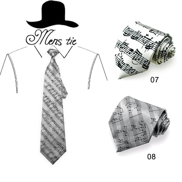 4 Inches Wide Music Themed Tie