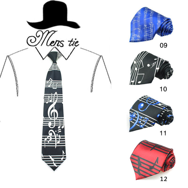 4 Inches Wide Music Themed Tie
