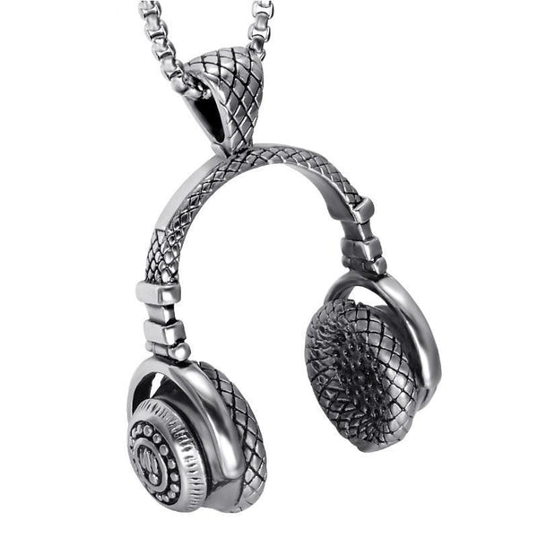 Punk Headphone Pendant Necklace