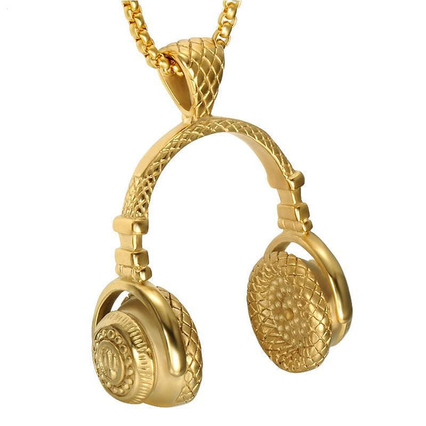 Punk Headphone Pendant Necklace