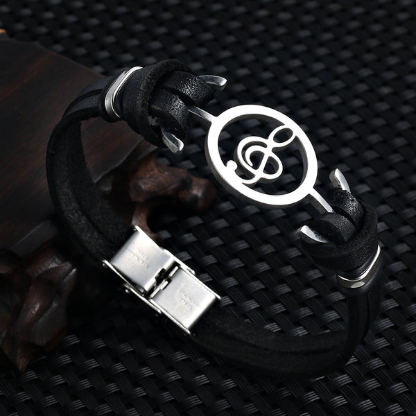 Musical Leather Bracelet