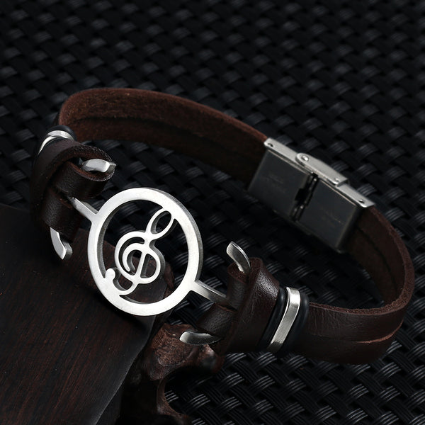 Musical Leather Bracelet