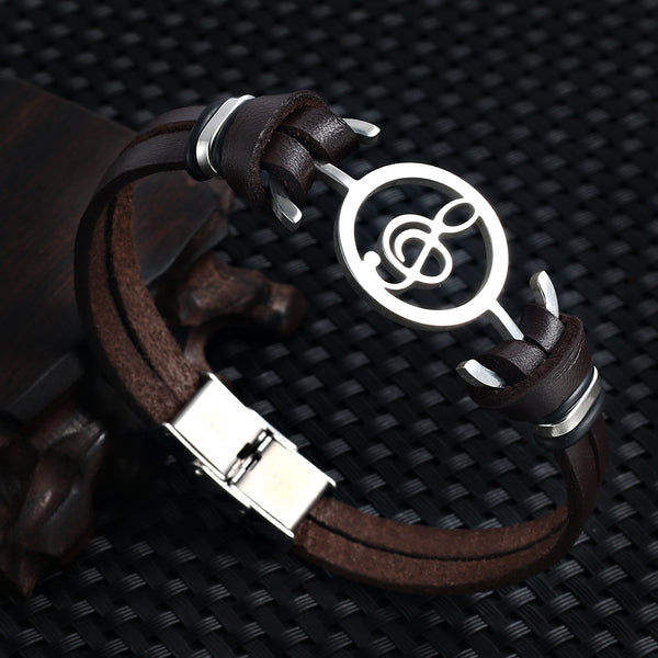 Musical Leather Bracelet
