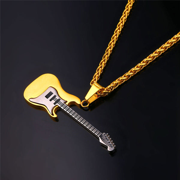 Electric Guitar Punk Rock Necklace