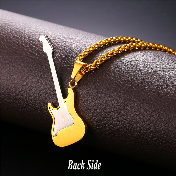 Electric Guitar Punk Rock Necklace
