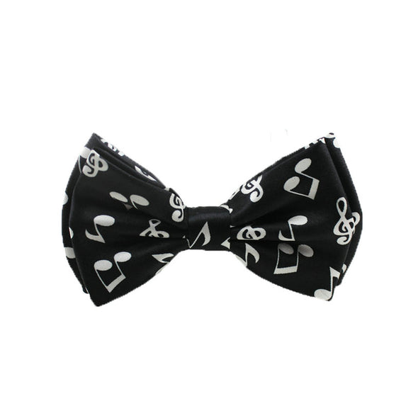 Music Pattern Two-layer Bow Tie