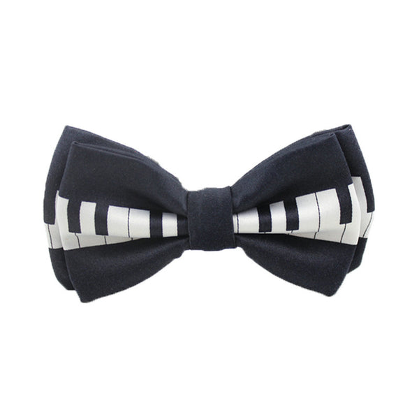 Music Pattern Two-layer Bow Tie