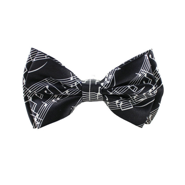 Music Pattern Two-layer Bow Tie