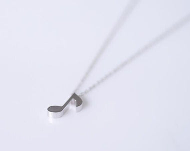 Delicate Musical Note Pendant Necklace