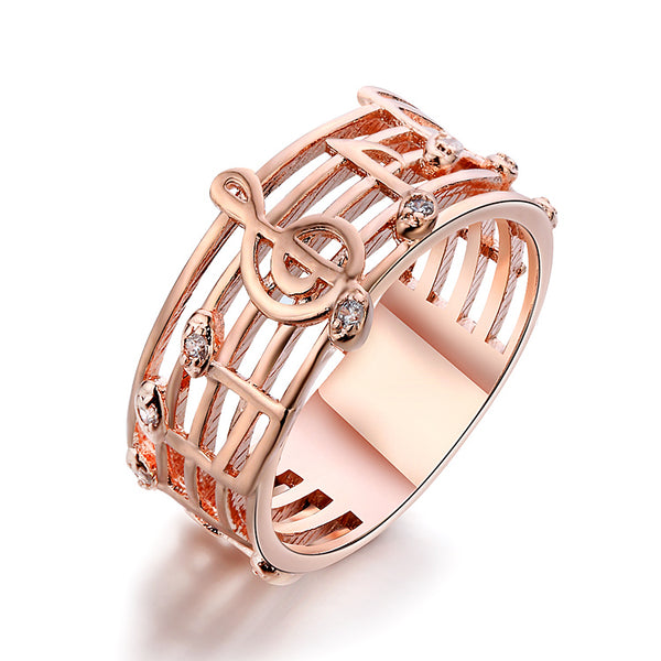 Musical Note Silver Ring