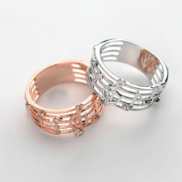Musical Note Silver Ring