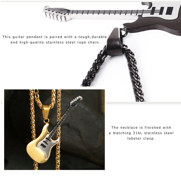 Fashion Guitar Necklace for Men