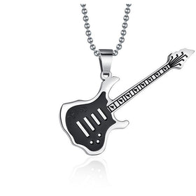 Trendy Punk Guitar Necklace