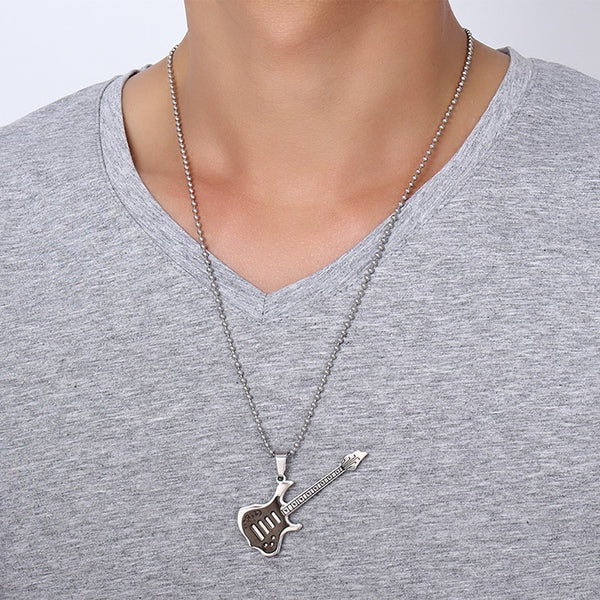 Trendy Punk Guitar Necklace
