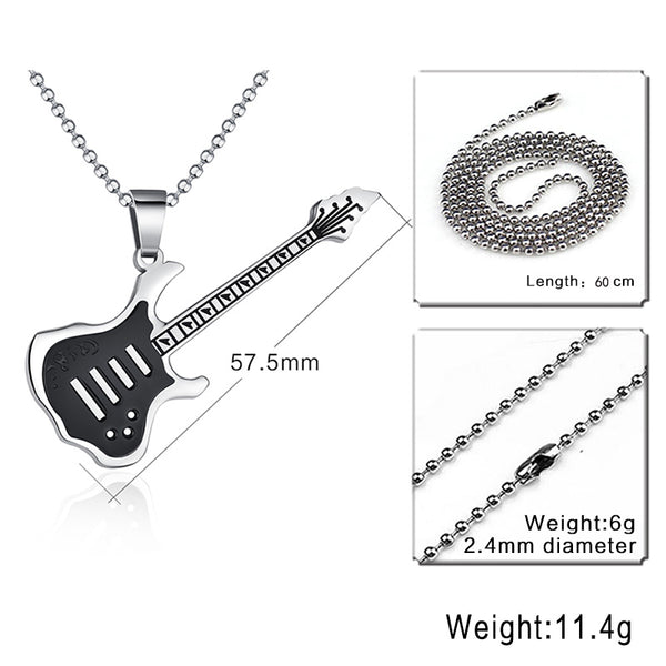 Trendy Punk Guitar Necklace