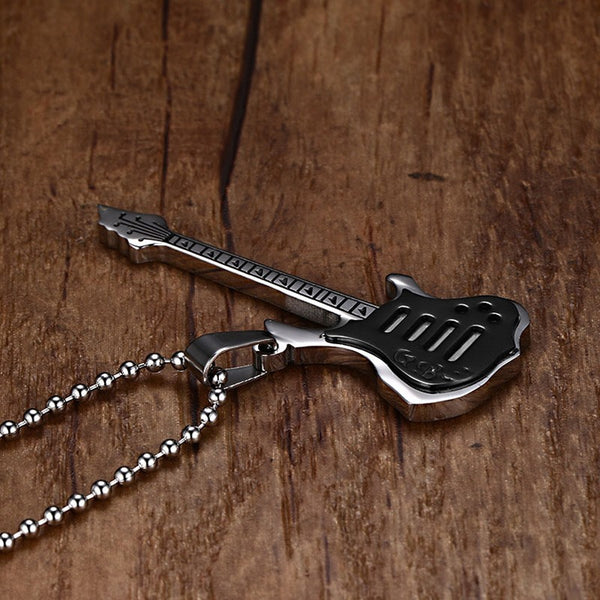 Trendy Punk Guitar Necklace