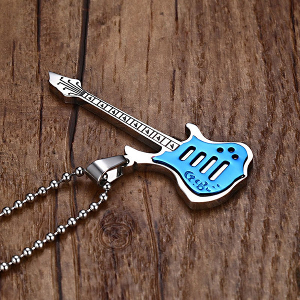 Trendy Punk Guitar Necklace