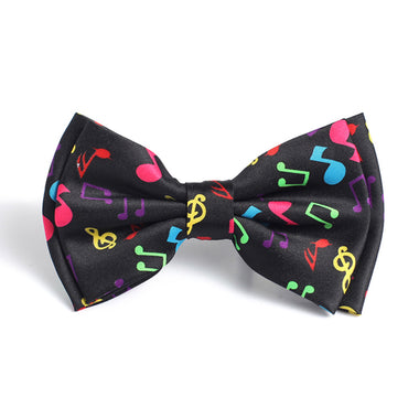 Rainbow Music Notes Bow Tie