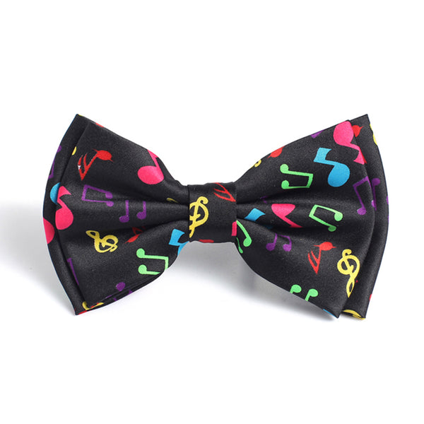 Rainbow Music Notes Bow Tie