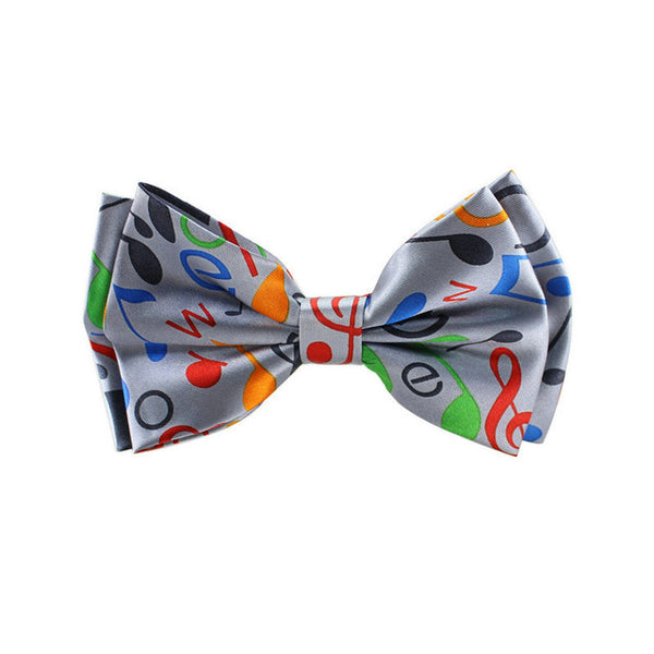 Music Pattern Two-layer Bow Tie