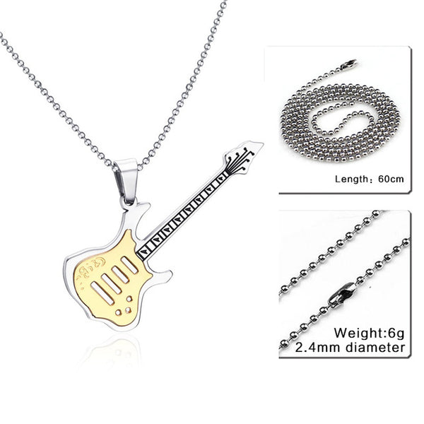 Trendy Punk Guitar Necklace