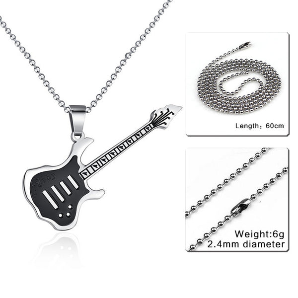 Trendy Punk Guitar Necklace