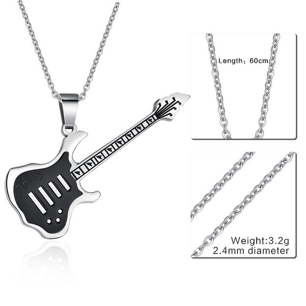Trendy Punk Guitar Necklace