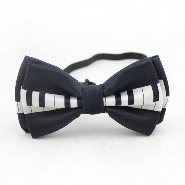 Music Pattern Two-layer Bow Tie