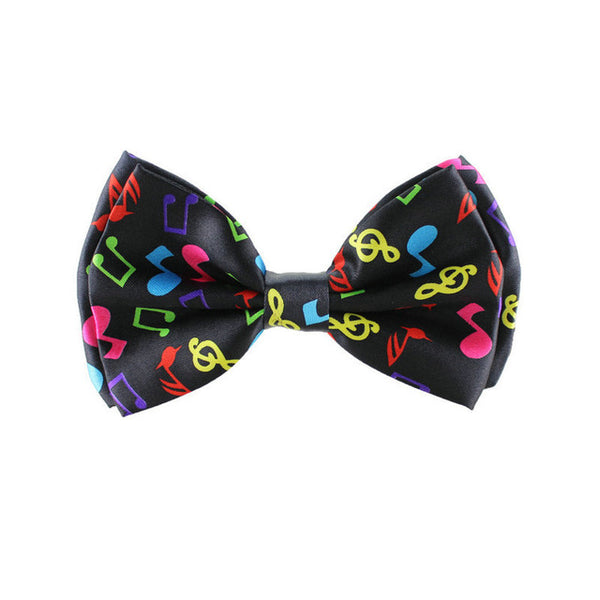 Music Pattern Two-layer Bow Tie