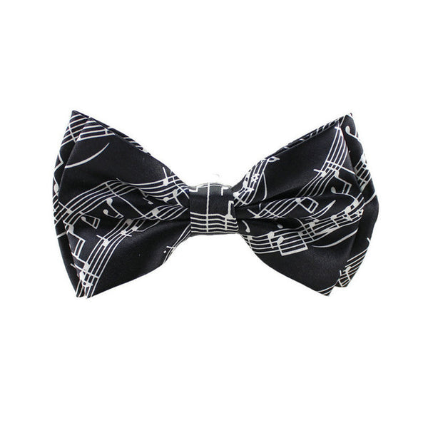 Music Pattern Two-layer Bow Tie