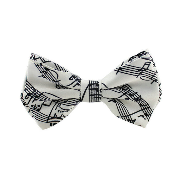 Music Pattern Two-layer Bow Tie