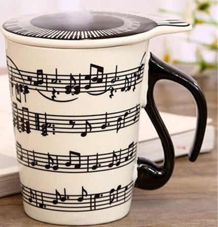 Music Notes and Piano Keys Mug