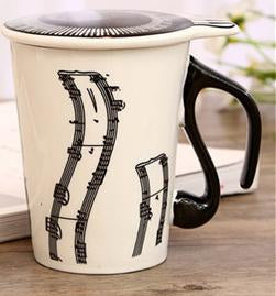 Music Notes and Piano Keys Mug