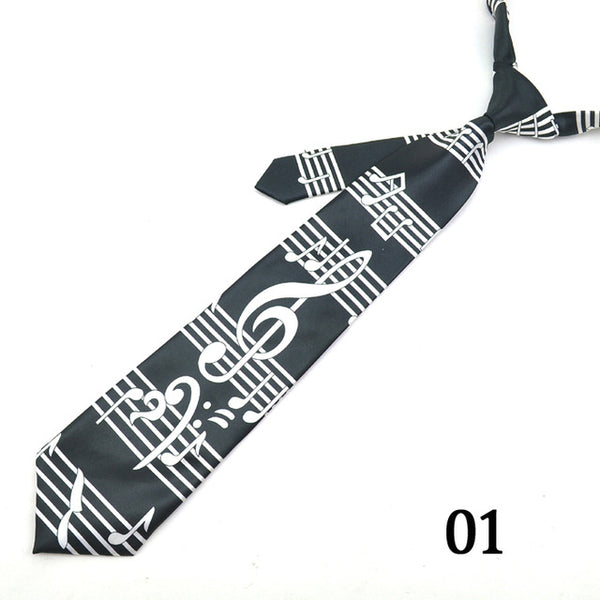 4 Inches Wide Music Themed Tie