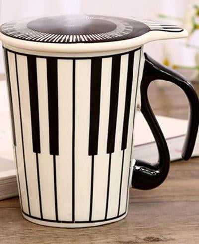 Music Notes and Piano Keys Mug