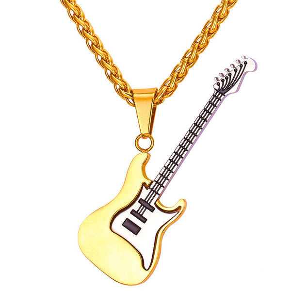 Electric Guitar Punk Rock Necklace