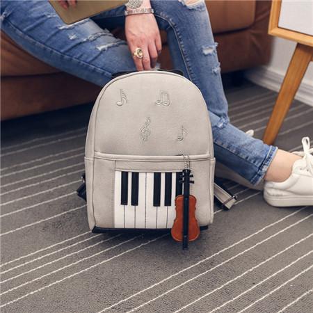 Cute Piano Musical Print Backpack