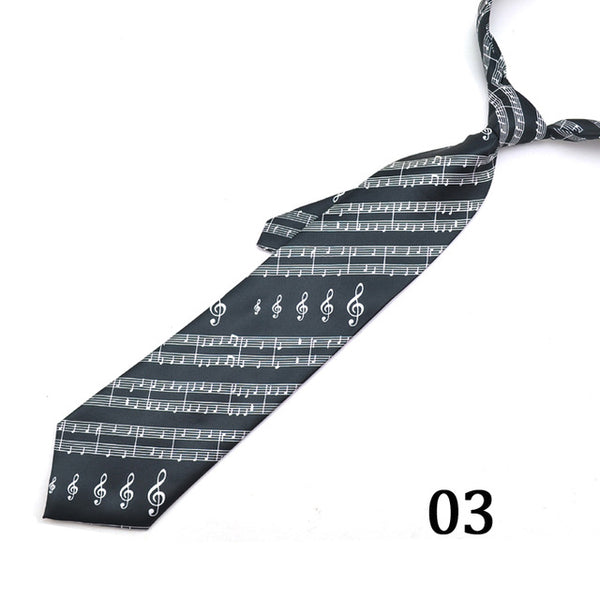 4 Inches Wide Music Themed Tie