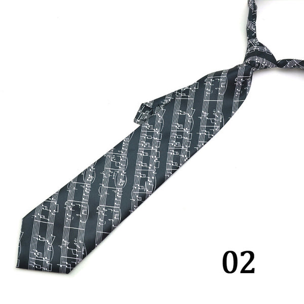 4 Inches Wide Music Themed Tie