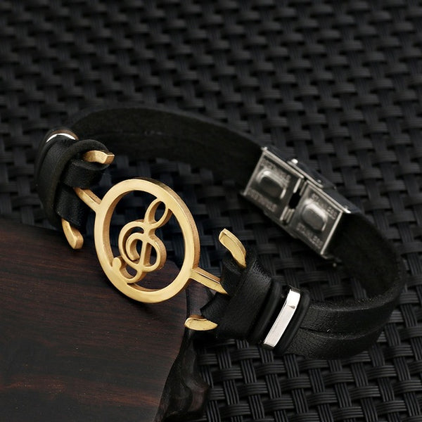 Musical Leather Bracelet